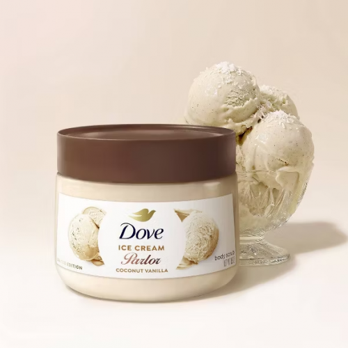 DOVE BEAUTY- ICE CREAM PARLOR BODY SCRUB - COCO VANILLA