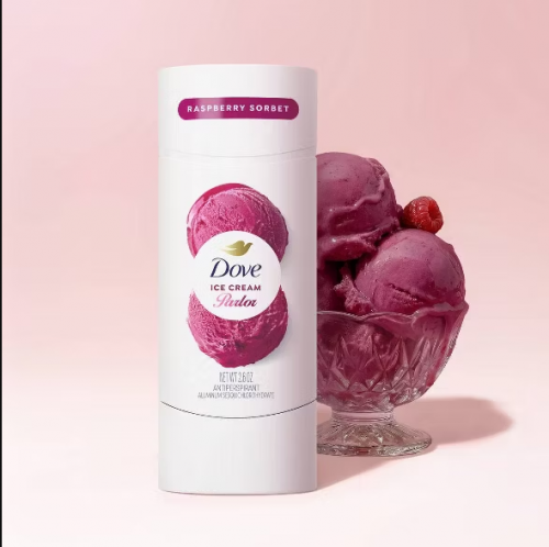 DOVE BEAUTY- ICE CREAM PARLOR ANTIPERSPIRANT & DEODORANT STICK - RASPBERRY SORBET