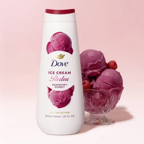 DOVE BEAUTY- ICE CREAM PARLOR BODY WASH - RASPBERRY SORBET