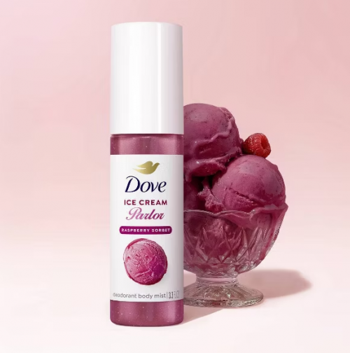 DOVE BEAUTY- ICE CREAM PARLOR BODY MIST - RASPBERRY SORBET