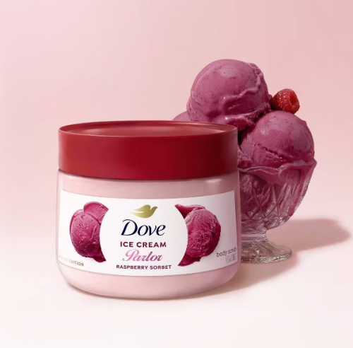 DOVE BEAUTY- ICE CREAM PARLOR BODY SCRUB - RASPBERRY SORBET