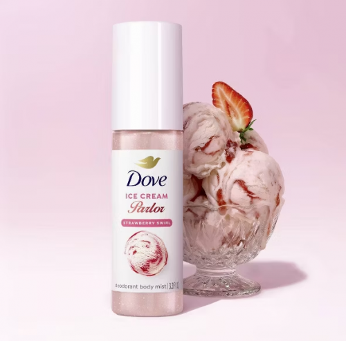 DOVE BEAUTY- ICE CREAM PARLOR BODY MIST - STRAWBERRY