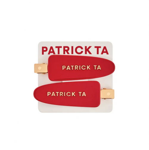 PATRICK TA- STRAWBERRY  CREASELESS HAIR CLIPS