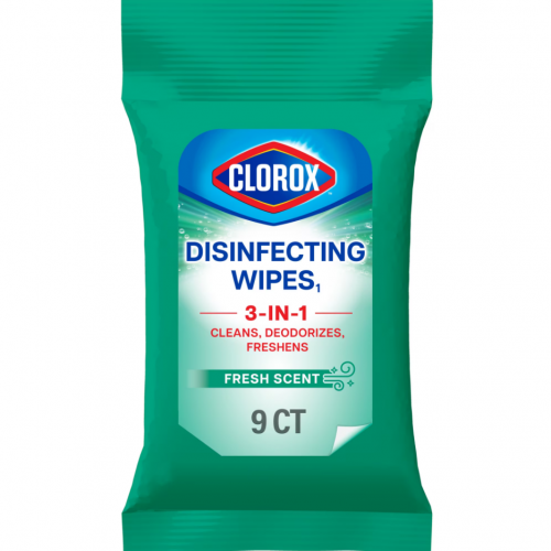 CLOROX- DISINFECTING CLEANING WIPES TO GO PACK- 9 COUNT
