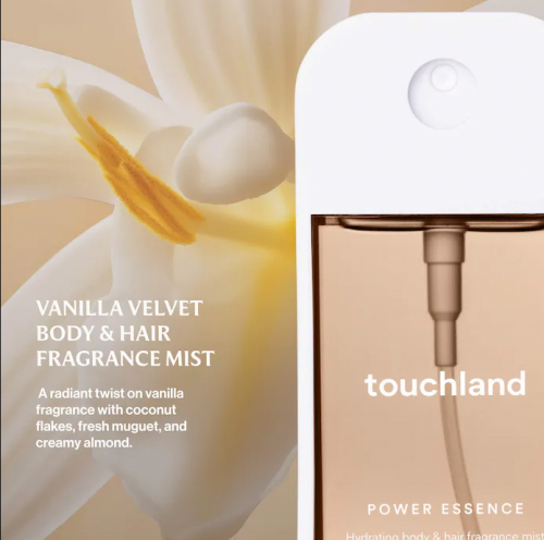 TOUCHLAND- VANILLA VELVET POWER ESSENCE BODY & HAIR FRAGRANCE MIST