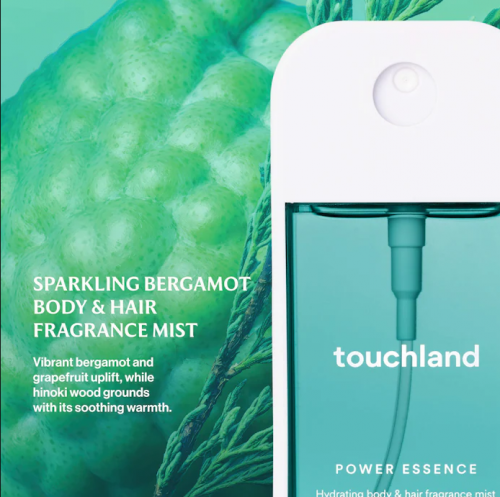 TOUCHLAND- SPARKLING BERGAMOT POWER ESSENCE BODY & HAIR FRAGRANCE MIST