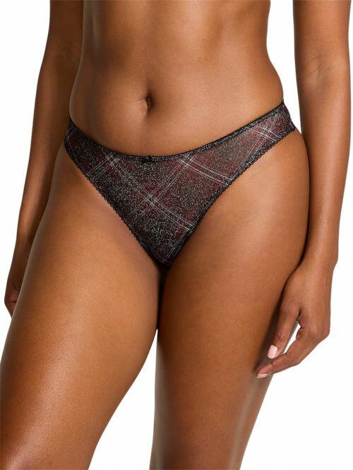VICTORIA'S SECRET -  SHIMMER MESH THONG PANTY- XXL
