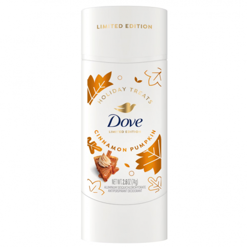 DOVE LIMITED EDITION HOLIDAY- TREATS ANTIPERSPIRANT DEODORANT CINNAMON PUMPKIN PIE