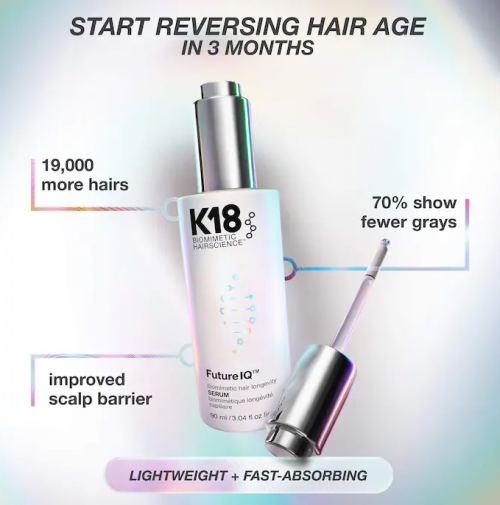 K18 - FUTUREIQ HAIR LONGEVITY SERUM FOR GRAYING, THINNING, & SCALP AGING