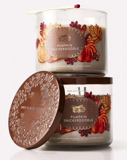 BATH & BODY WORKS - PUMPKIN SNICKERDOODLE CANDLE 411G