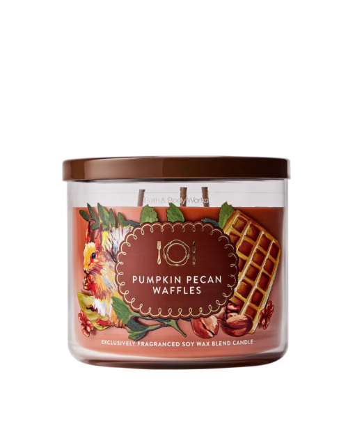 BATH & BODY WORKS - PUMPKIN PECAN WAFFLES CANDLE 411G