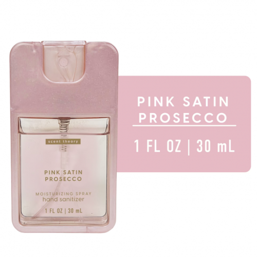 SCENT THEORY- LIMITED EDITION HAND SANITIZER SPRAY- PINK SATIN PROSECCO