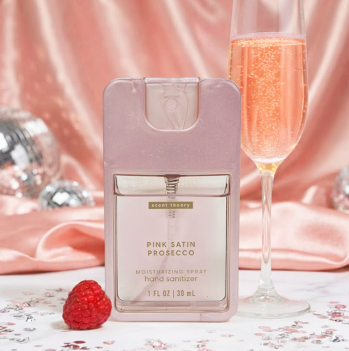 SCENT THEORY- LIMITED EDITION HAND SANITIZER SPRAY- PINK SATIN PROSECCO
