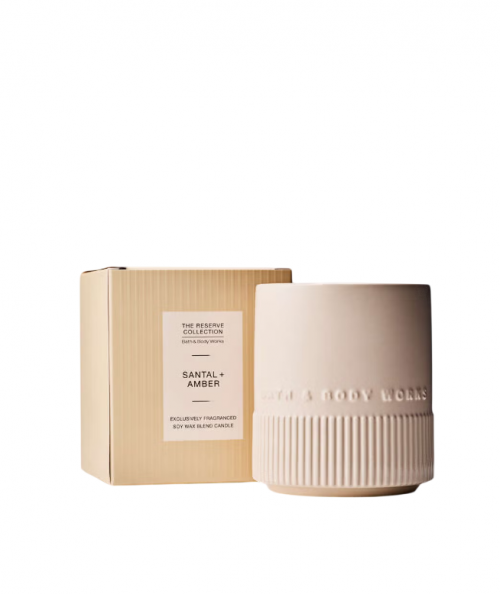 BATH & BODY WORKS - SANTAL + AMBER CANDLE 227G