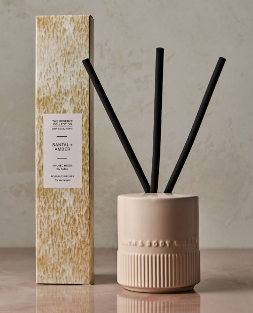 BATH & BODY WORKS -  SANTAL + AMBER FRAGRANCE INFUSED LIQUIDLESS REEDS