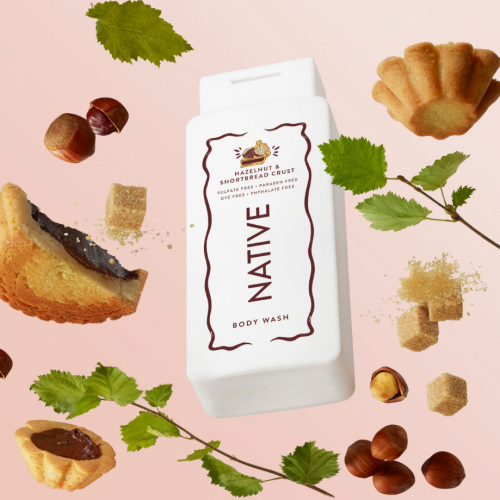 NATIVE- FALL COLLECTION BODY WASH-HAZELNUT & SHORTBREAD CRUST