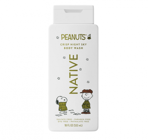 NATIVE- FALL PEANUTS COLLAB BODY WASH- CRISP NIGHT SKY