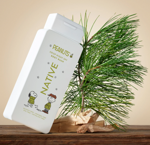 NATIVE- FALL PEANUTS COLLAB BODY WASH- CRISP NIGHT SKY
