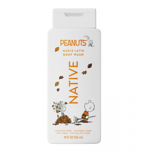 NATIVE- FALL PEANUTS COLLAB BODY WASH- MAPLE LATTE