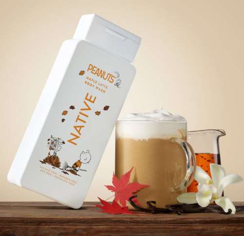 NATIVE- FALL PEANUTS COLLAB BODY WASH- MAPLE LATTE