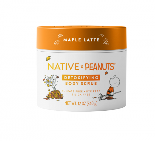 NATIVE- FALL PEANUTS COLLAB BODY SCRUB-  MAPLE LATTE