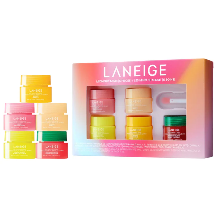 LANEIGE- MIDNIGHT MINIS HYDRATING LIP SLEEPING MASK TREATMENT 5 PC. GIFT SET