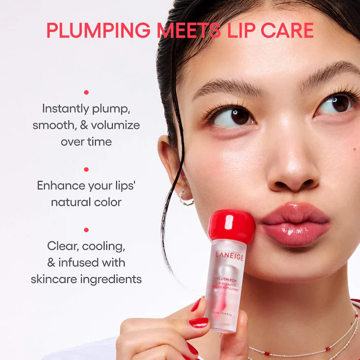 LANEIGE- FLUSH POP PLUMPING PEPTIDE LIP GLOSS TREATMENT