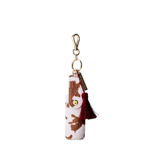 BATH & BODY WORKS - FAUX COWHIDE SPRAY SANITIZER & LIP HOLDER