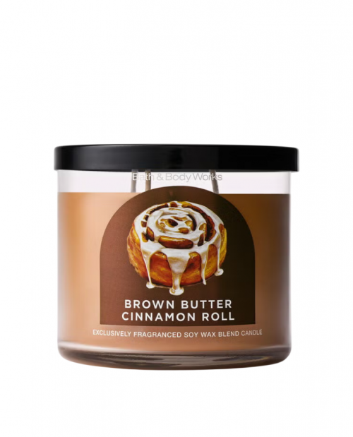 BATH & BODY WORKS - BROWN BUTTER CINNAMON ROLL CANDLE 411G