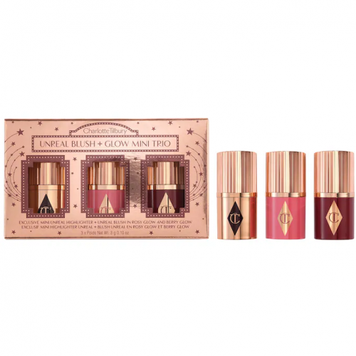CHARLOTTE TILBURY- MINI UNREAL BLUSH + GLOW TRIO