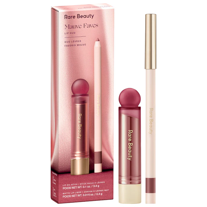 RARE BEAUTY- MAUVE FAVES LIP DUO MAKEUP GIFT SET