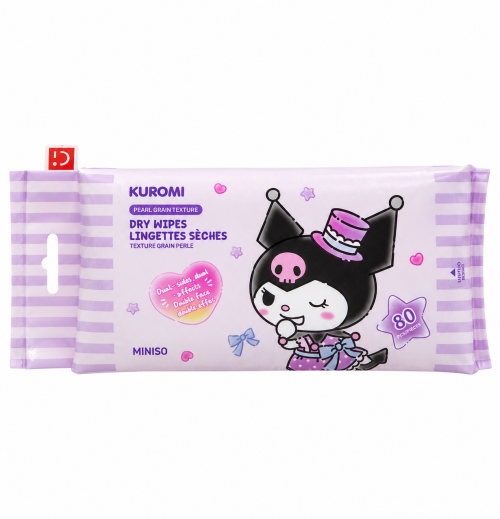 KUROMI- PEARL GRAIN TEXTURE DRY WIPES- 80 COUNT