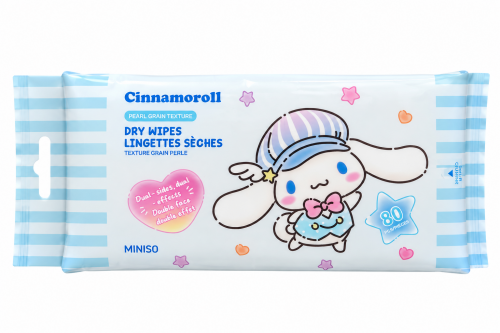 CINNAMOROLLI- PEARL GRAIN TEXTURE DRY WIPES- 80 COUNT