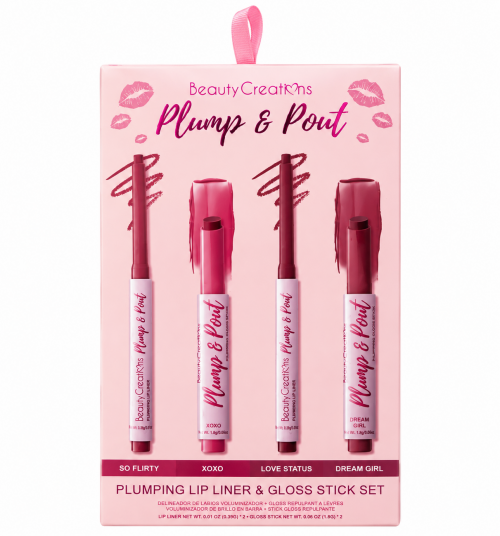 BEAUTY CREATIONS- PLUMP & POUT ? PLUMPING LIP LINER & GLOSS STICK SET- SO FLIRTY
