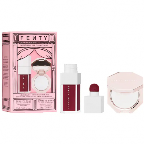 FENTY BEAUTY- BLUSHIN' IN DIAMONDS LIQUID BLUSH + HIGHLIGHTER DUO MAKEUP GIFT SET