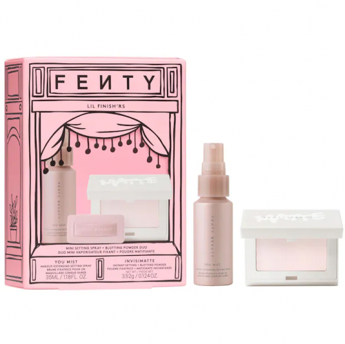 FENTY BEAUTY- LIL FINISH'RS MINI SETTING SPRAY + BLOTTING POWDER DUO MAKEUP GIFT SET