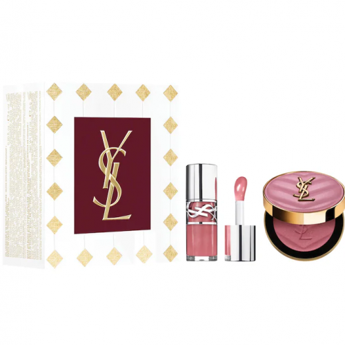 YVES SAINT LAURENT- YSL ICONIC PINK LIP GLOSS & BLUSH GIFT SET