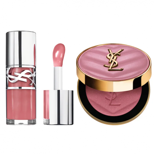 YVES SAINT LAURENT- YSL ICONIC PINK LIP GLOSS & BLUSH GIFT SET