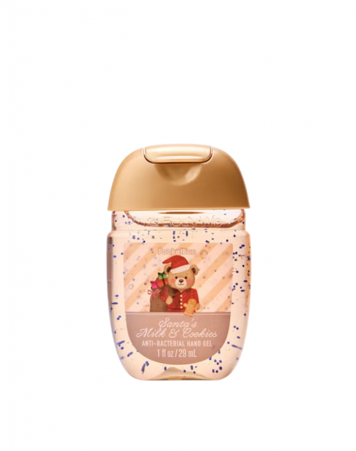 BATH BODY WORKS -SANTA'S MILK & COOKIES POCKETBAC HAND SANITIZER