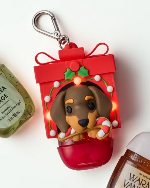 BATH BODY WORKS -  LIGHT-UP PUP PRESENT POCKETBAC HOLDER