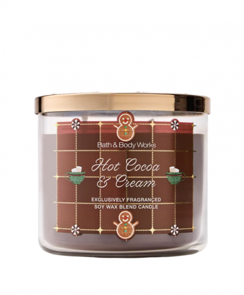 BATH BODY WORKS - HOT COCOA & CREAM CANDLE 411G