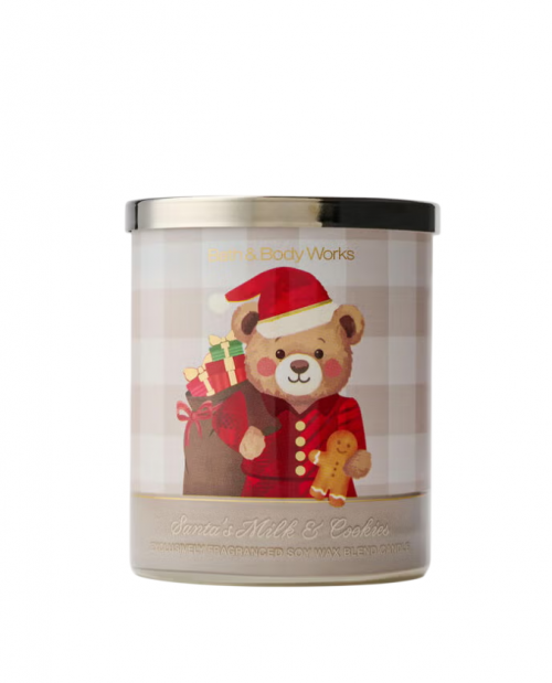 BATH BODY WORKS -SANTA'S MILK & COOKIES CANDLE 227G