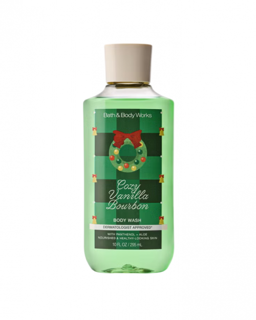 BATH & BODY WORKS-COZY VANILLA BOURBON BODY WASH