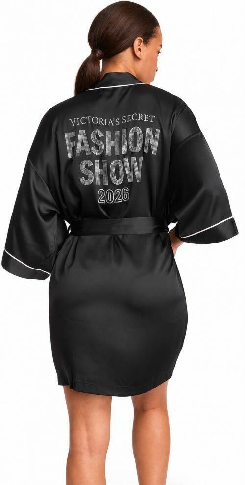 VICTORIA`S SECRET FASHION SHOW - SIGNATURE SATIN SHORT PIPED ROBE