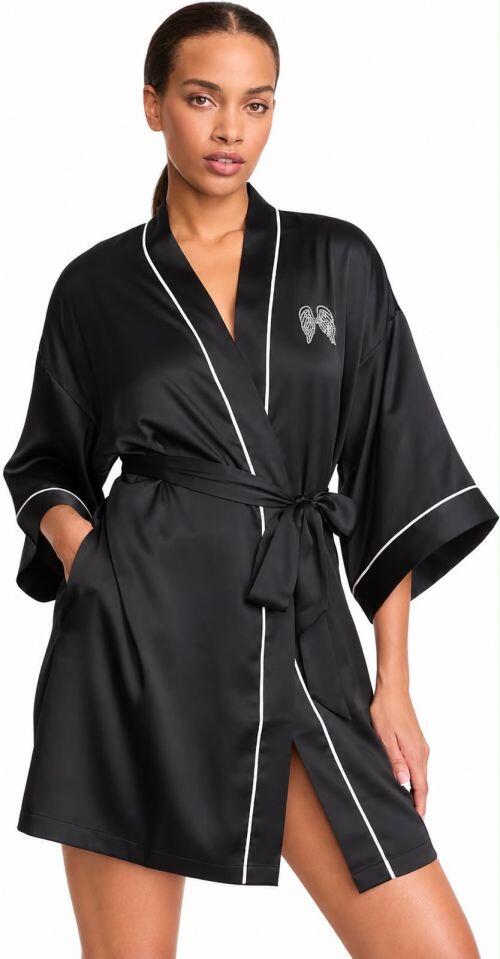 VICTORIA`S SECRET FASHION SHOW - SIGNATURE SATIN SHORT PIPED ROBE