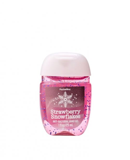 BATH & BODY WORKS - STRAWBERRY SNOWFLAKES POCKETBAC HAND SANITIZER             Esta conversa est� sendo �til at� agora?