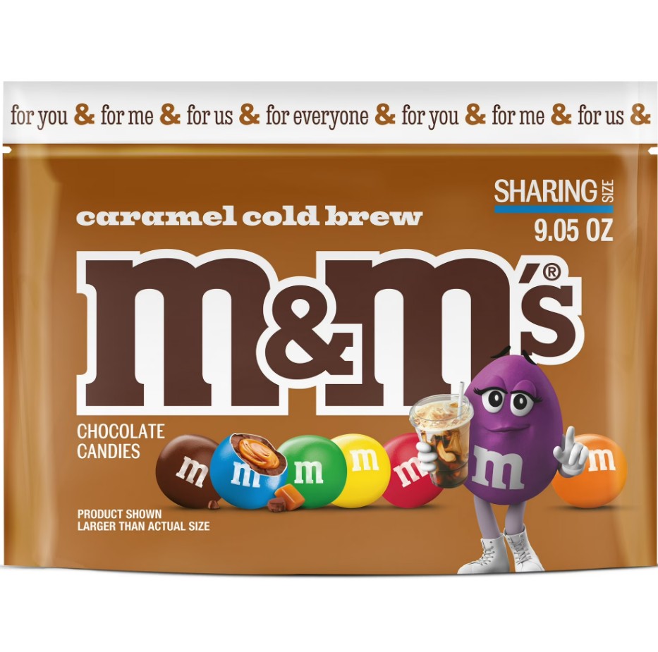 M&M'S CARAMEL COLD BREW CHOCOLATE CANDY, SHARING SIZE