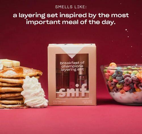 SNIF- BREAKFAST OF CHAMPIONS GIFT SET LAYERING BUNDLE
