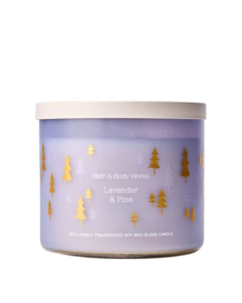 BATH & BODY WORKS - LAVENDER & PINE CANDLE 411G