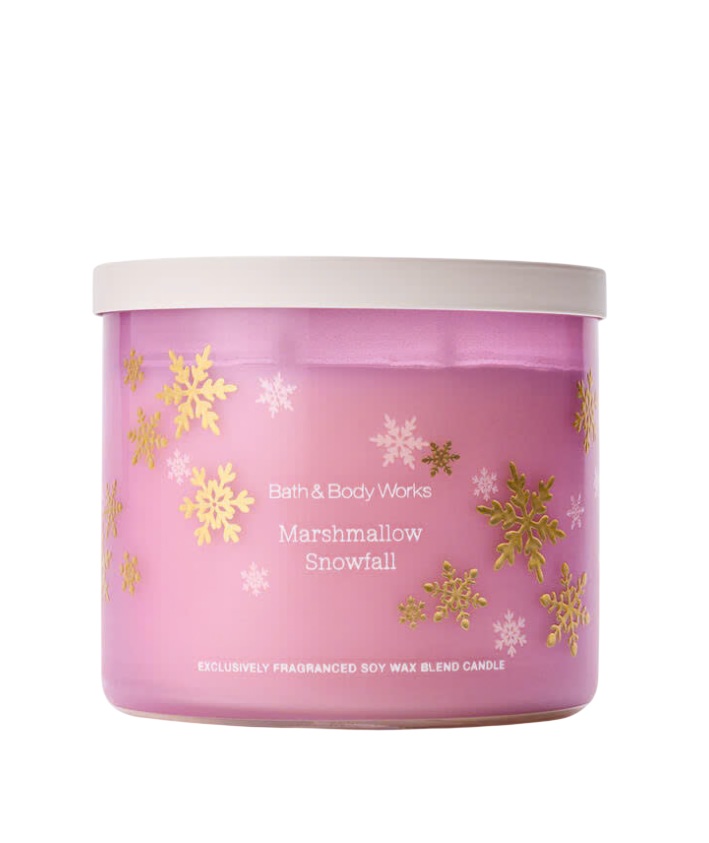 BATH & BODY WORKS - MARSHMALLOW SNOWFALL CANDLE 411G